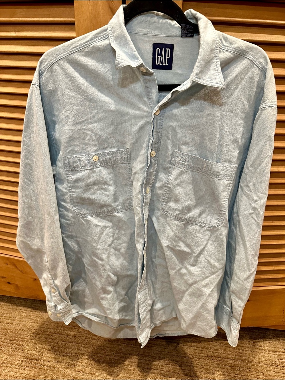 GAP Light Blue Denim Button-Up Shirt